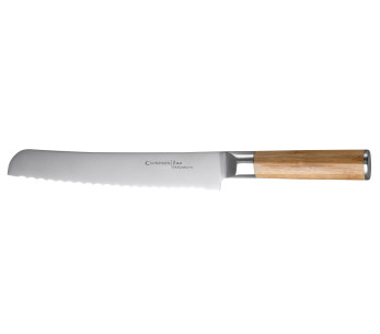 Cuchillo de pan Couzon Zao 19.5cm hoja acero inoxidable bambú