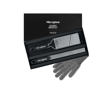 Confezione regalo Microplane Gourmet 2 grattugie + 1 guanto di protezione