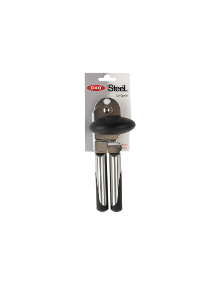 OXO Steel manual can opener in stainless steel and santoprene