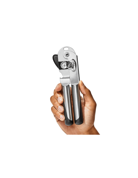 OXO Steel manual can opener in stainless steel and santoprene
