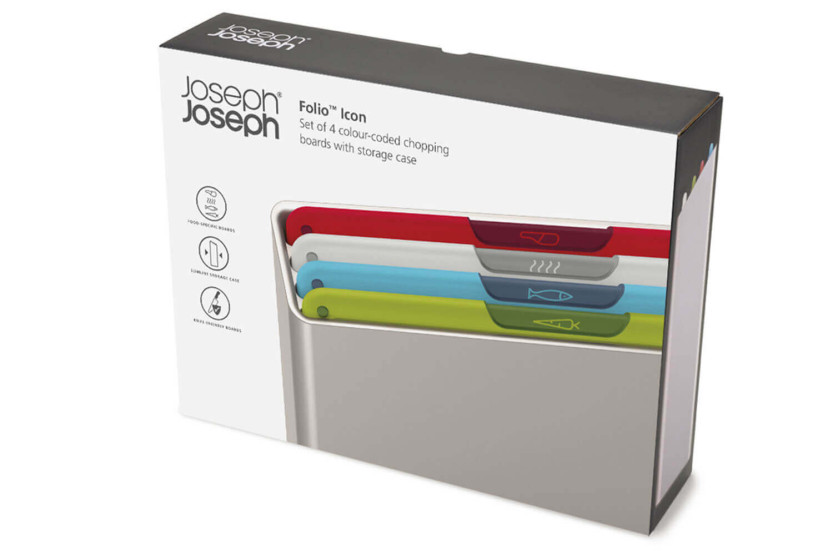 Set of 4 Joseph Joseph Index hygienic cutting boards 30x20cm