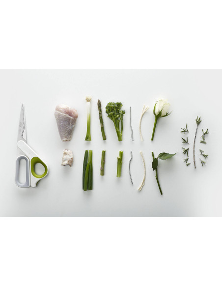 Tijeras de cocina multifunción Joseph Joseph PowerGrip con empuñadura integrada para el pulgar