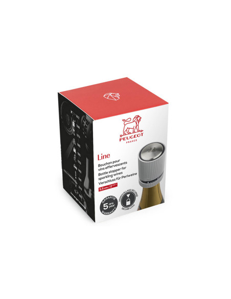Tappo per champagne Peugeot Line Alluminio grigio metallizzato