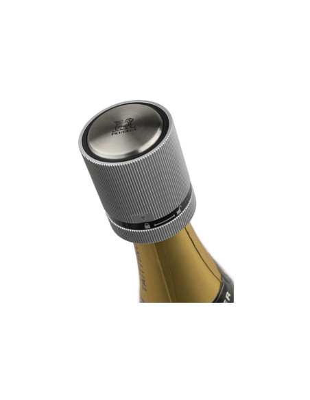 Champagnerverschluss Peugeot Line Aluminium grau metallic