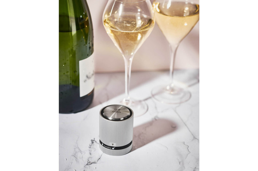 Champagnerverschluss Peugeot Line Aluminium grau metallic