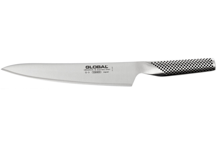 Global G3 japanilainen lihaveitsi 21cm ruostumattomasta teräksestä valmistettu terä