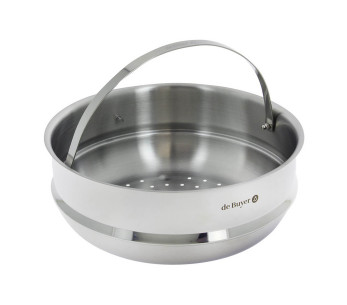 Cesto para cozer a vapor De Buyer 24 cm em aço inoxidável