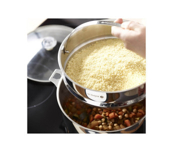 De Buyer 24 cm ångkorg i rostfritt stål 2