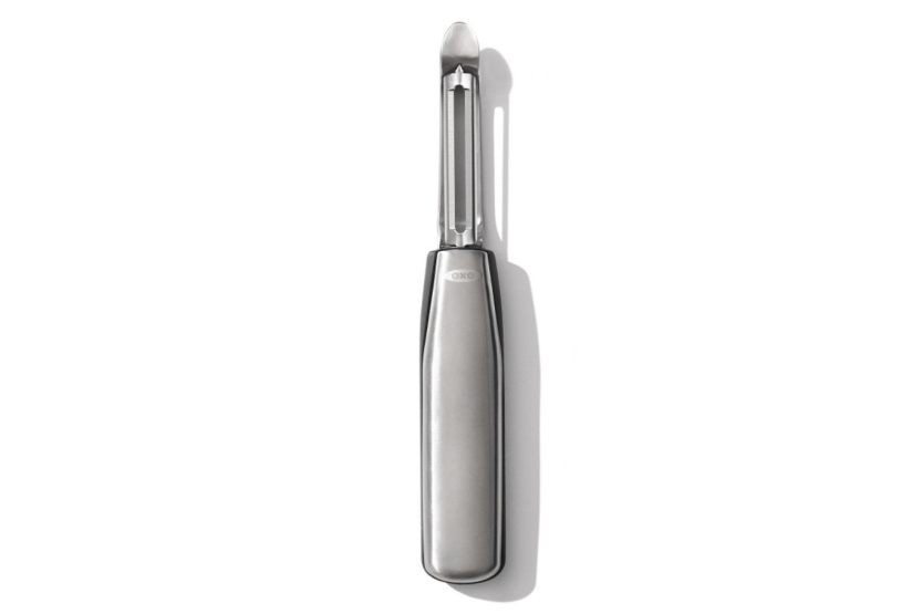 OXO Steel oscillating vegetable peeler stainless steel and santoprene handle