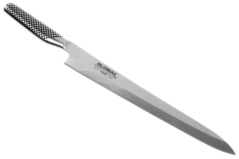 Global "Yanagi Sashimi" fiskekniv G14 høyrehånds fasettslipt blad 30 cm