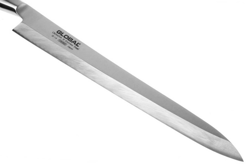 Faca para peixe Global "Yanagi Sashimi" G14 de lâmina biselada para destros 30cm