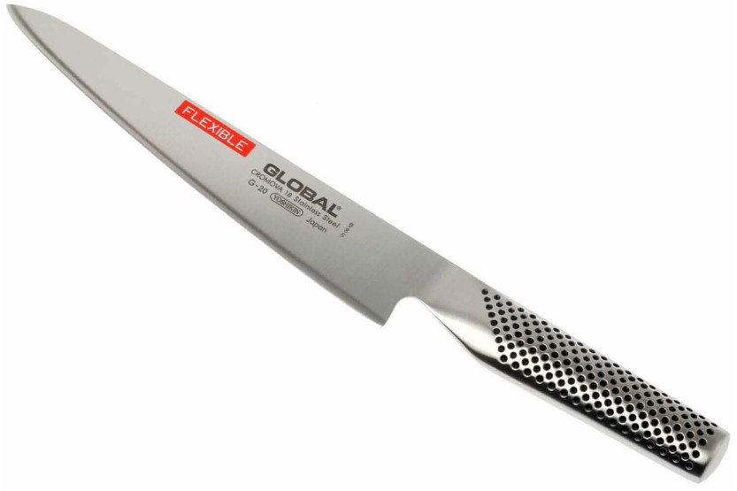 Cuchillo para filetear japonés Global G20 con hoja de acero flexible de 21 cm