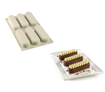 Silikomart Stampo in silicone 3D Kit pop éclair 6 porzioni