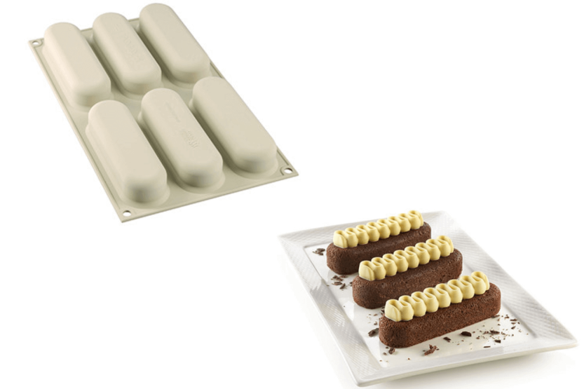 Silikomart 3D silikonform Kit pop éclair 6 portioner