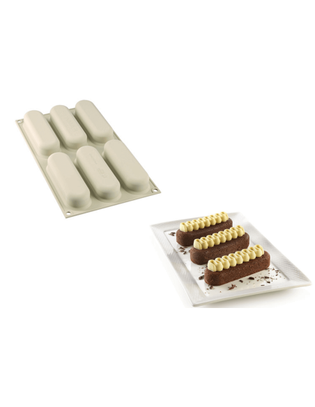 Silikomart 3D silikonform Kit pop éclair 6 portioner