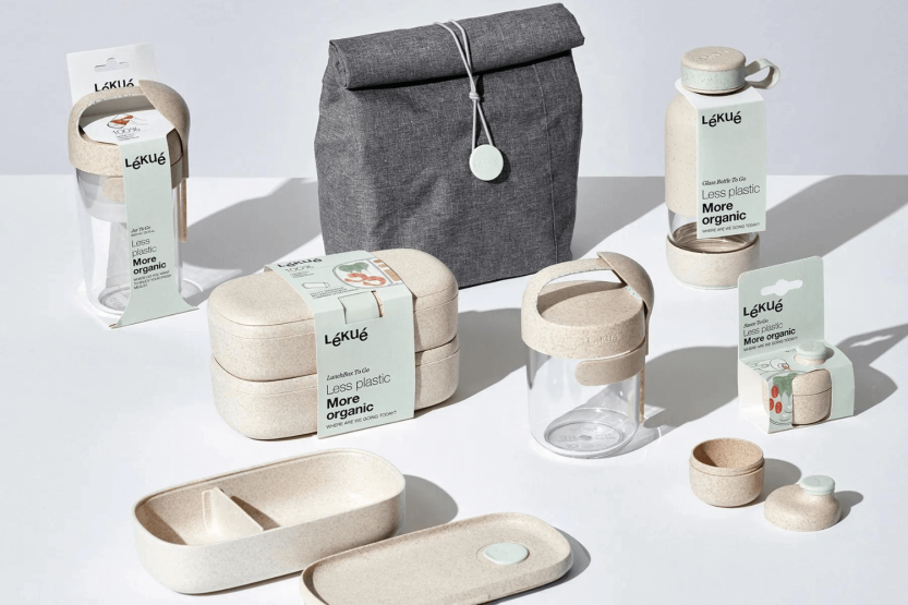 Lunchtas To Go Organic Lékué van gerecycled materiaal 20x13cm
