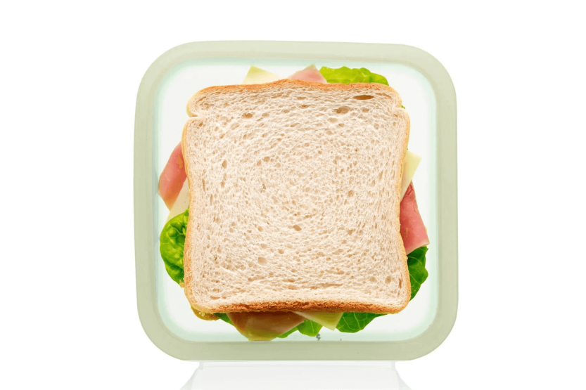 Reusable silicone Lékué sandwich case with lid