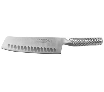 Global G81 Japansk grønnsakskniv, 18 cm med granton-eggblad