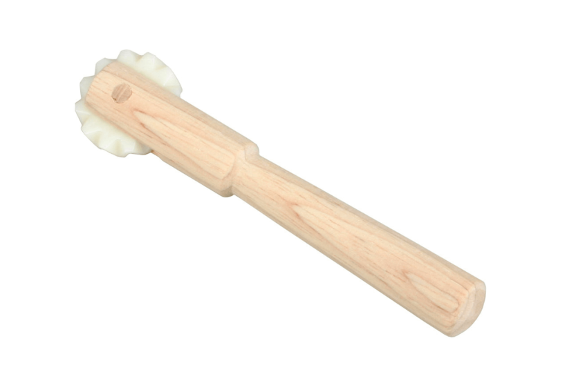 Roda de pastelaria para crianças com pega em madeira de faia 13 cm