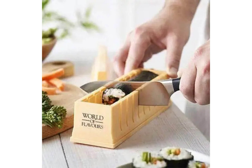 Sushi-Maschine KitchenCraft World of Flavors gelb
