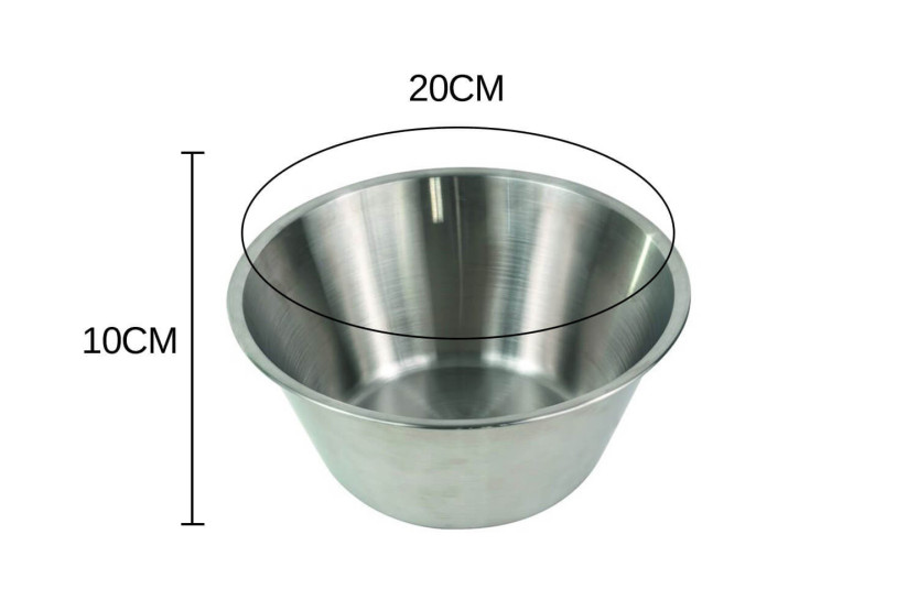 Taça para pastelaria em aço inoxidável Gobel com 20 cm de diâmetro