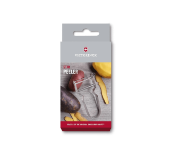 Pelador Victorinox STAR de acero inoxidable, hoja lisa 2