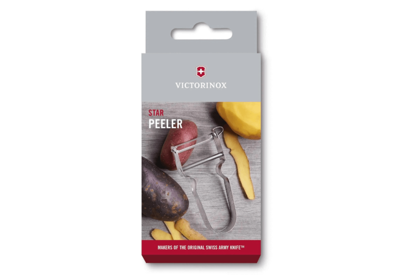 Victorinox STAR dunschiller geheel van roestvrij staal met glad lemmet