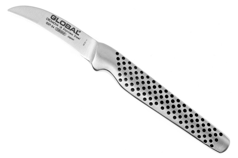 GLOBAL GSF34 Faca Faca de bico de pássaro japonesa com 6 cm de lâmina