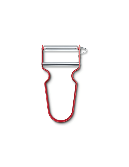 Victorinox Rex Red alumiininen kuorimaveitsi, jossa on ruostumattomasta teräksestä valmistettu terä.