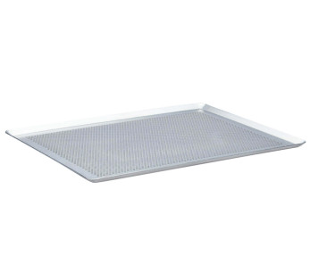 De Buyer mikroperforerad bakplåt i rostfritt stål 40x30cm med klämda kanter
