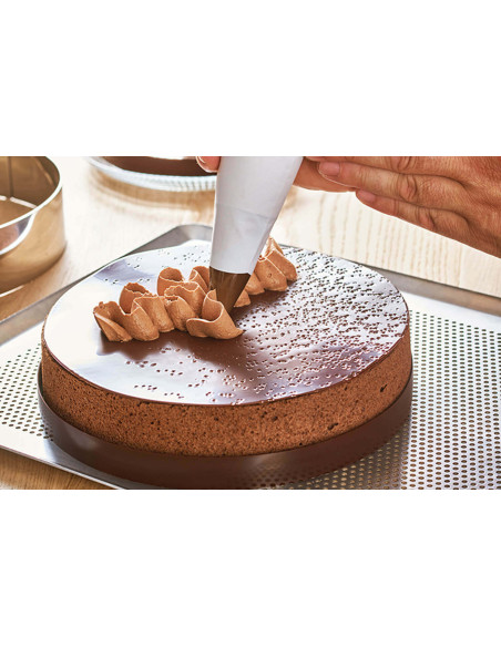 De Buyer stainless steel micro perforated baking tray 40x30cm with pinched edges