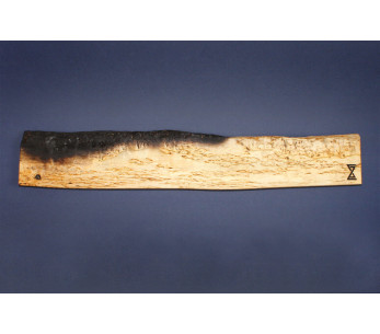 Barra magnética artesanal Esencias Creaciones 45cm abedul rizado quemado Shu Sugi Ban modelo 1