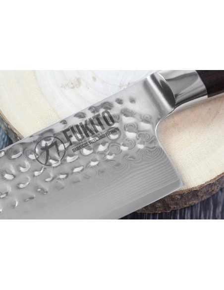 Messerset 2 Küchenmesser Fukito Rosewood Damast 67 Schichten : Universal + Chef