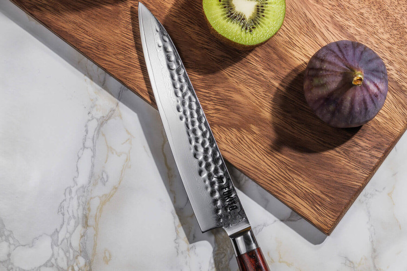 Messerset 2 Küchenmesser Fukito Rosewood Damast 67 Schichten : Universal + Chef