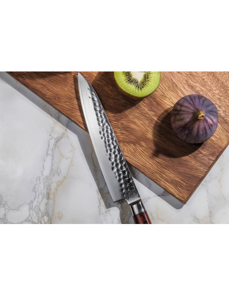 Conjunto de 2 facas de cozinha Fukito Rosewood Damascus 67 camadas: Universal + Chef