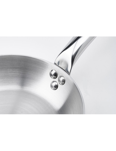 Padella a 3 strati in acciaio inox 18/10 De Buyer Alchimy