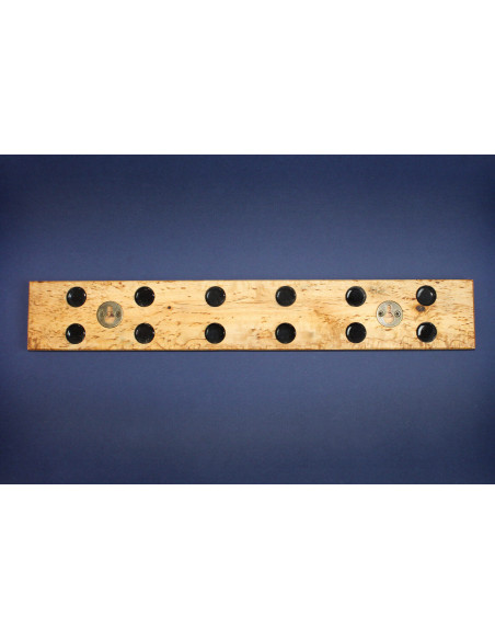Essences Creations Barra magnética curvada de abedul de 43 cm hecha a mano - 6 plazas