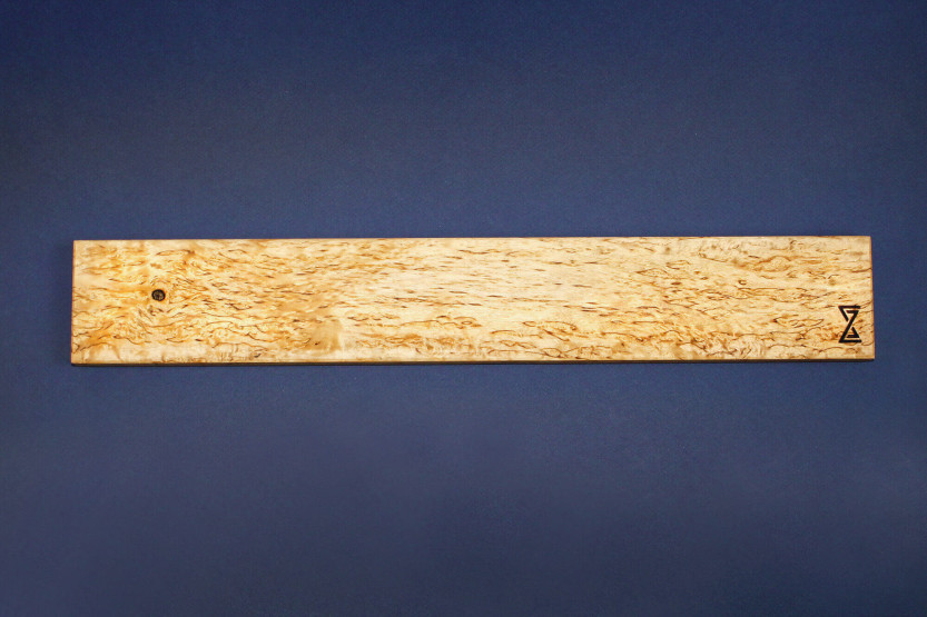 Essences Creations Barra magnética curvada de abedul de 43 cm hecha a mano - 6 plazas
