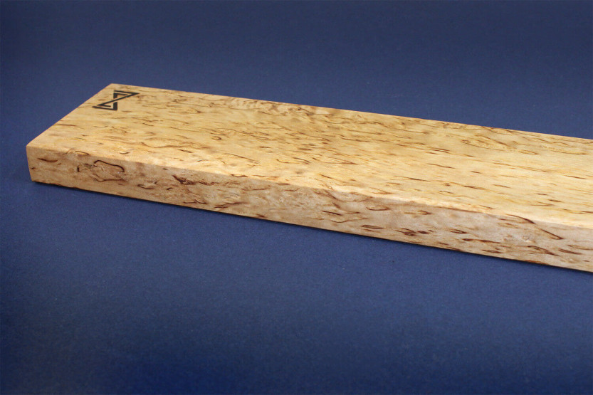 Essences Creations Barra magnética curvada de abedul de 43 cm hecha a mano - 6 plazas