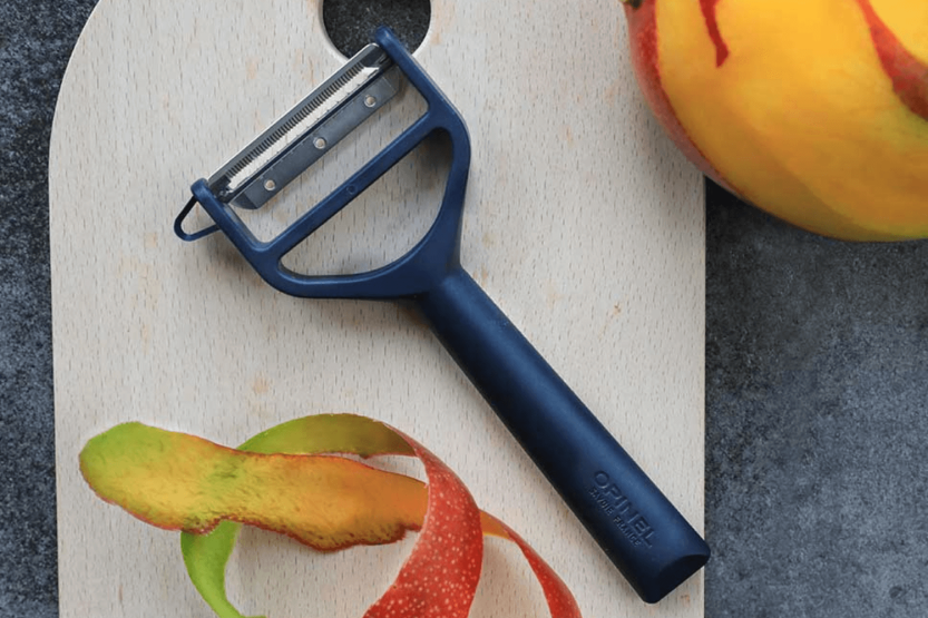 Opinel T-Duo double blade peeler with micro-serrated and julienne blades