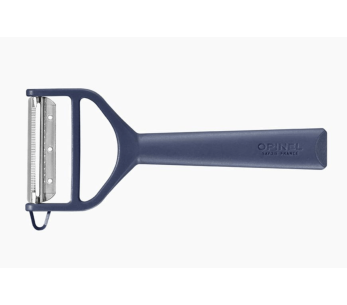 Opinel T-Duo kaksiteräinen kuorimaveitsi, jossa on mikrohiomattu ja julienne-terä.