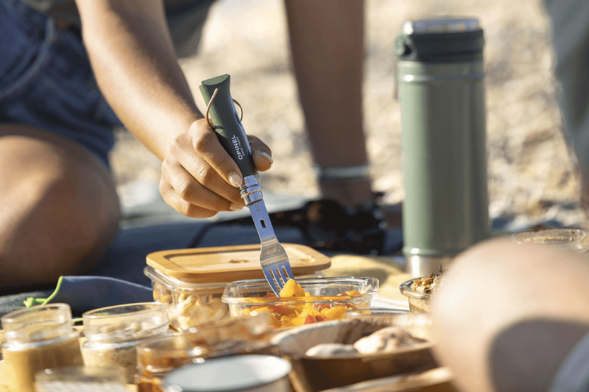 Accesorio Picnic Plus Opinel N°8 tenedor y cuchara con maletín