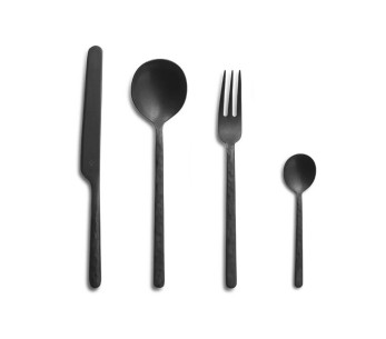Culter Kodai Vintage Black 24-osainen ruokailuvälinesarja