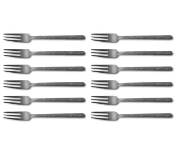 Sett med 12 Culter Kodai 3-takkede bordgafler 16,3 cm 2