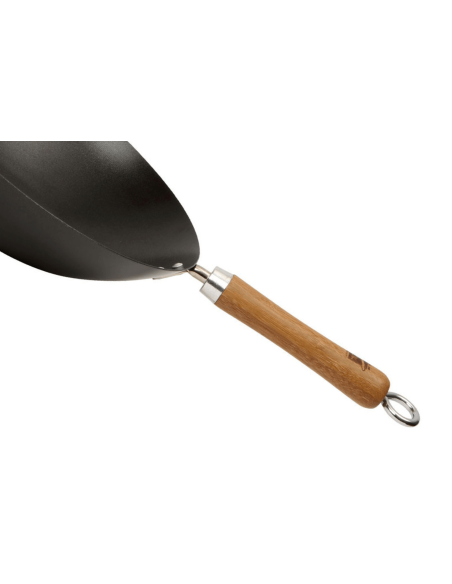 Dexam non-stick wok with 2 carbon steel handles for 4 to 6 people diameter 36cm