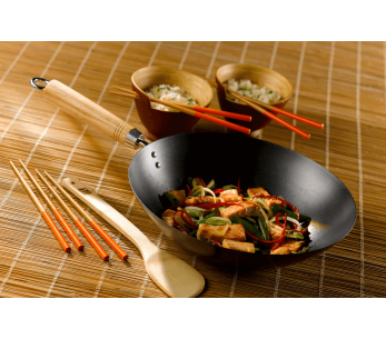 Dexam Be a wok ster wok met antiaanbaklaag voor 2 tot 3 personen diameter 30cm 2