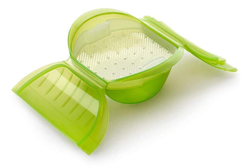 Lékué Maxi grön ångbox med filter