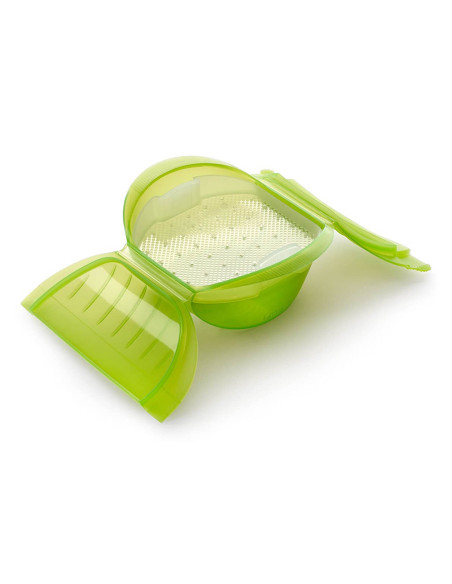 Lékué Maxi grön ångbox med filter