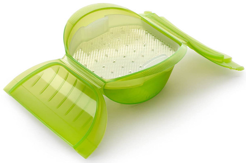 Lékué Maxi grön ångbox med filter