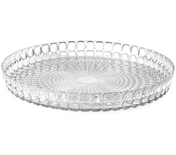 Guzzini Tiffany pyöreä läpinäkyvä akryylilautanen Ø35cm